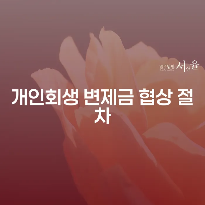 개인회생 변제금 협상 절차는 어떻게 진행되나요?