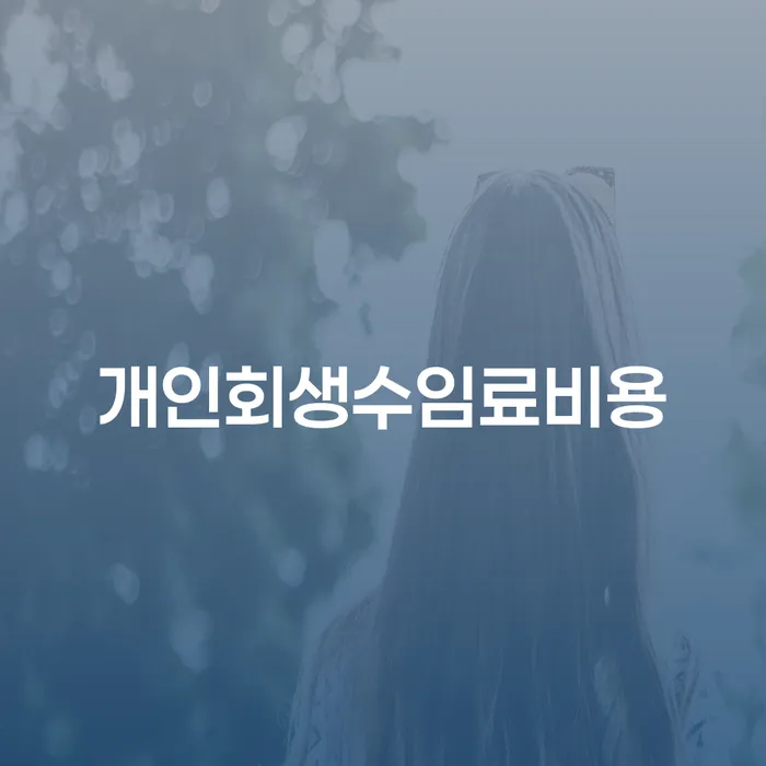 개인회생수임료비용과 개인회생면책이란 무엇인가요?