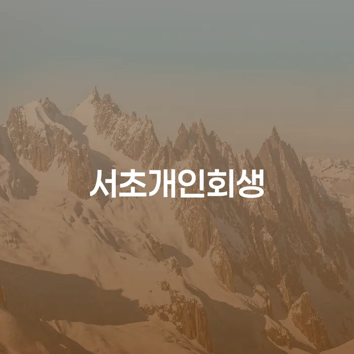 어떻게 하면 채무 문제를 해결할 수 있을까요? 서초개인회생과 금정구 개인회생법무법인을 통해 알아보세요